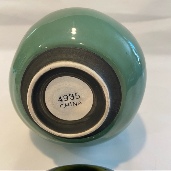 SOLD - by Sango Set Creamer and Sugar Bowl with Lid Nova Green - Picture 5 of 5